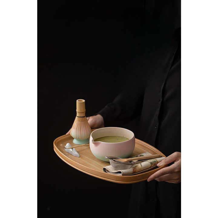 Gohobi (We cover U.S. import duties) - Wholesale Tea Set - Gohobi Ceramic Matcha Set 043 Pink and Green13