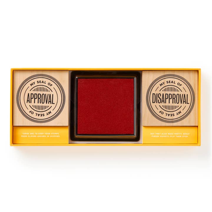 Chronicle Books - Wholesale Rubber/Decorative Stamp - Brass Monkey Your Seal Of Approval Stamp Set