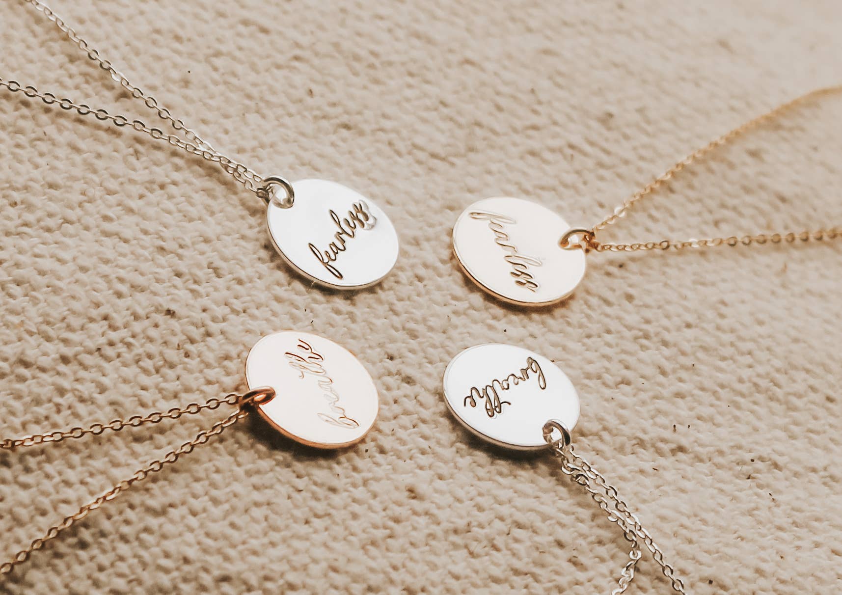 Ever Aster - Wholesale Pendant/Charm Necklace - Breathe Script Necklace3