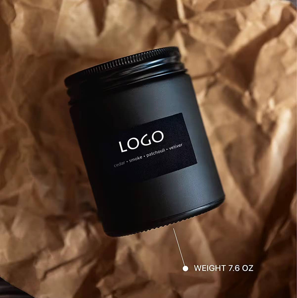 Candleglambyperry - Vente Bougie en bocal - Bougie en pot en verre noir mat sans étiquette4