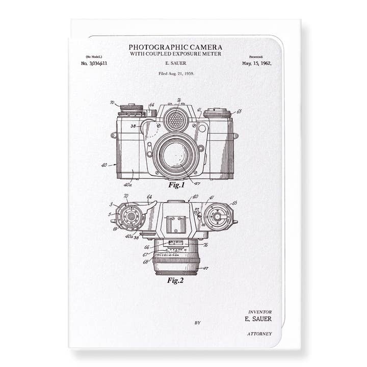 PATENTE DE CÁMARA FOTOGRÁFICA (1962): Tarjeta de felicitación y otras tendencias de Resultados para cámaras fotográficas al por mayor. Devoluciones gratuitas y condiciones de pago a 60 días en Faire en Faire.