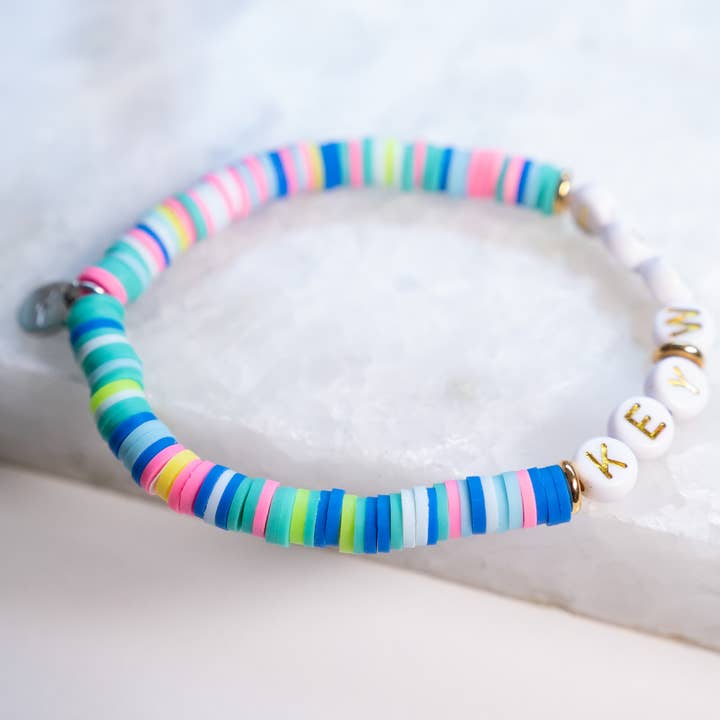 Haven - Wholesale Beaded bracelet - Customizable Letter Bracelet - Polymer Clay - Adult Size9