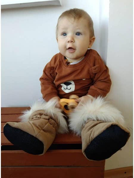 Kinder Hop Isoleret Sole Baby Sko Teddy i Skyer 8-18 for engroshandel hos Kinder Hop SP. Z O.O.