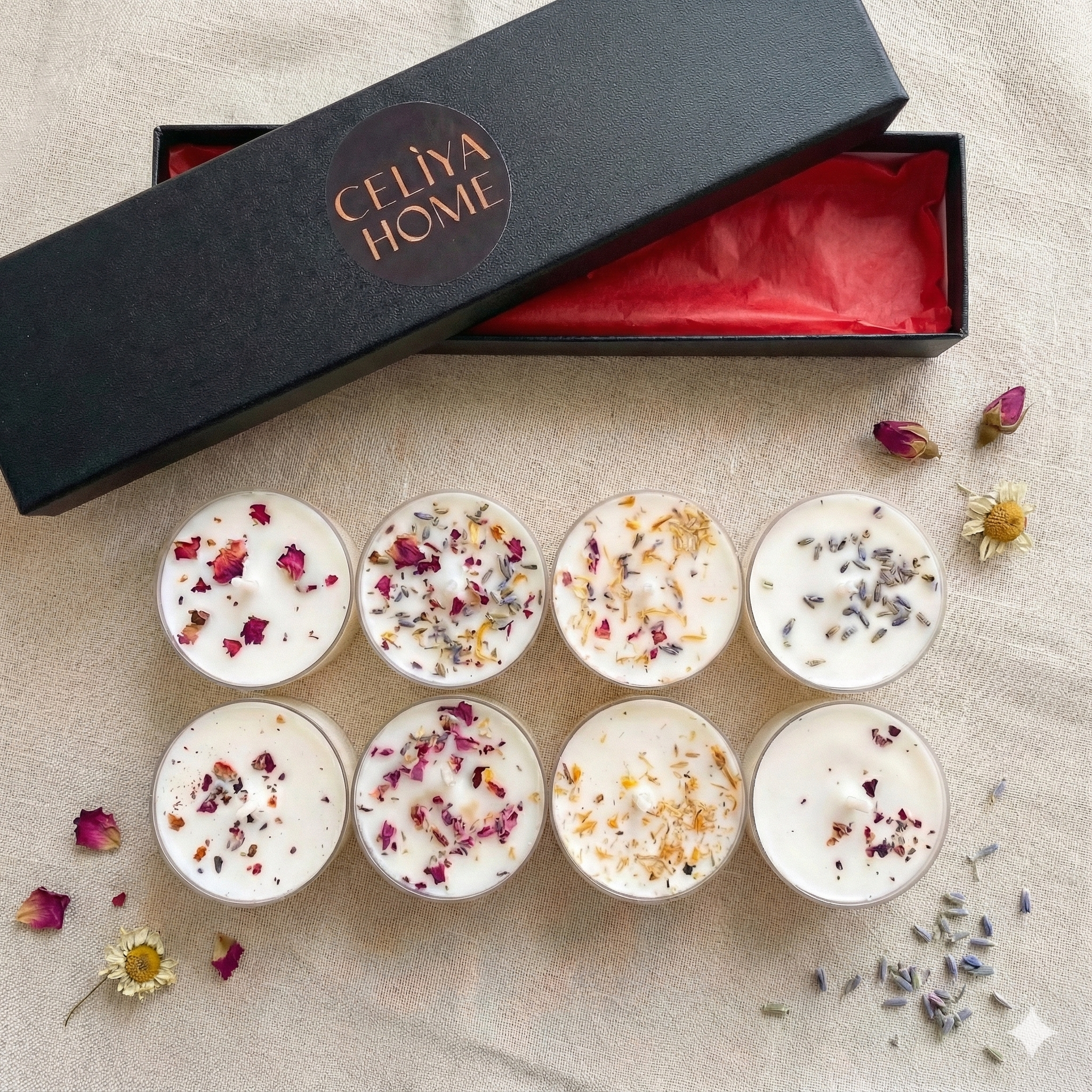 CELIYA HOME - Wholesale Tea light candles - Scented Soy Tea Light Candles Gift Set | Candle Gift Box3