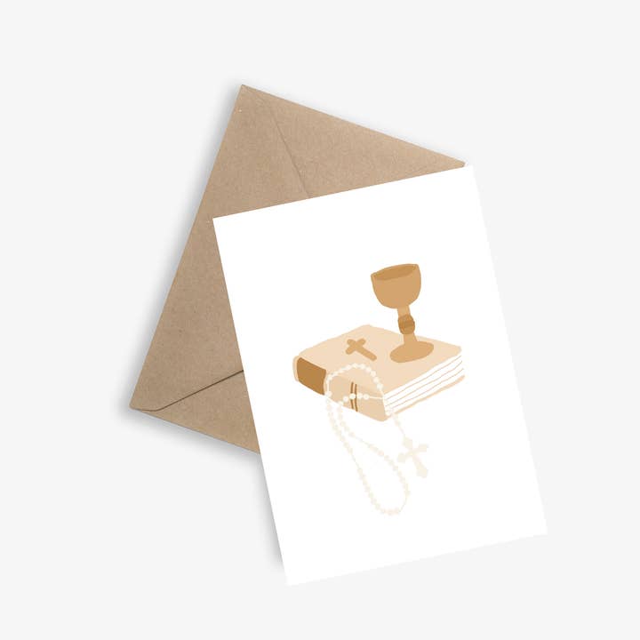 The symbol: simple ceremony card (communion, baptism) for wholesale by LE PAPIER GRAPHIQUE