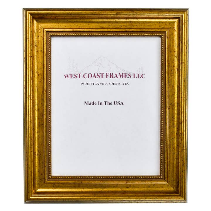West Coast Frames LLC - Wholesale Picture Frame - 225G - 2" Gold Beaded Poly Picture Frame
