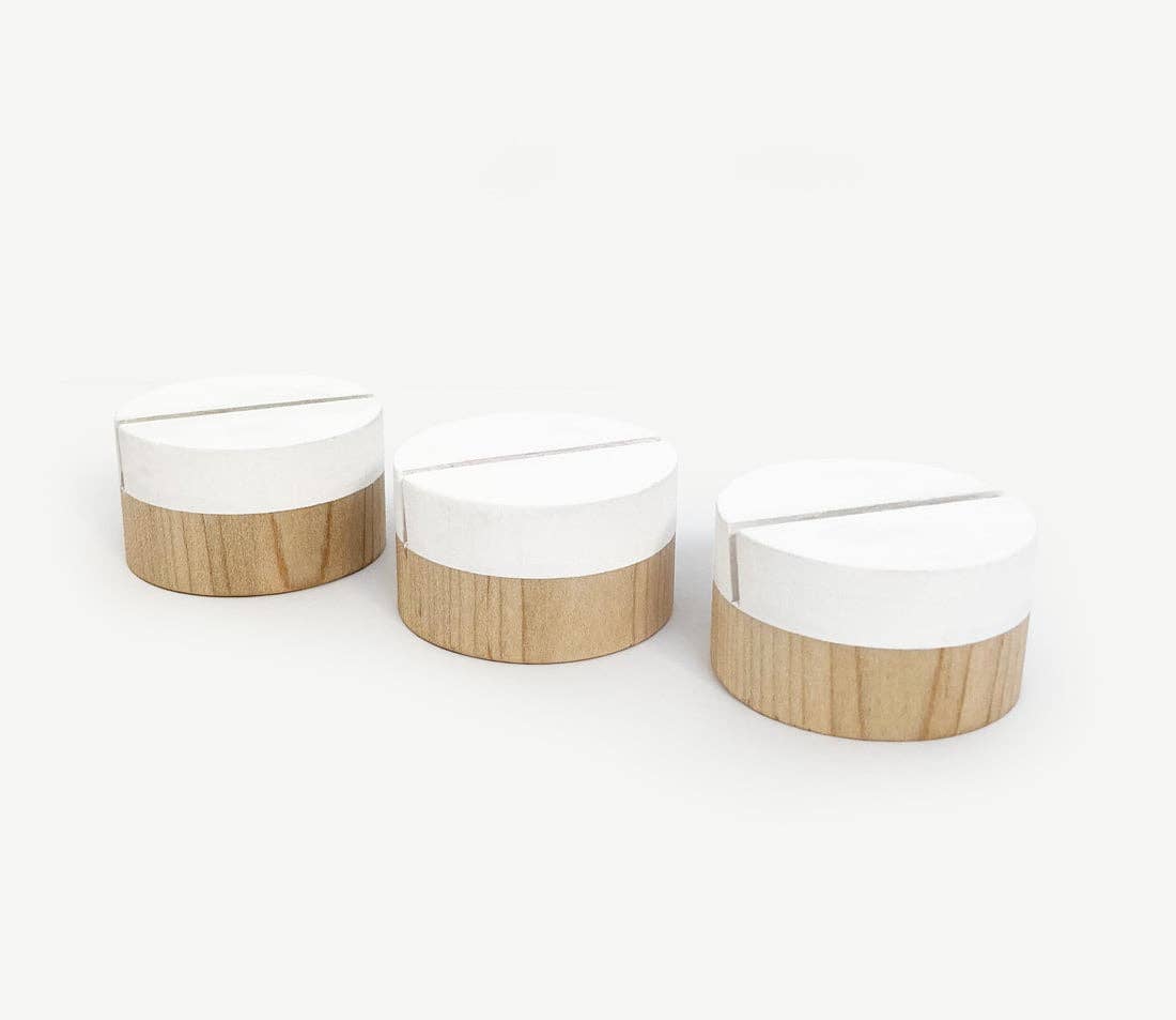 Wooden Objects Co - Wholesale Picture Frame - White Dipped Round Photo Holder1