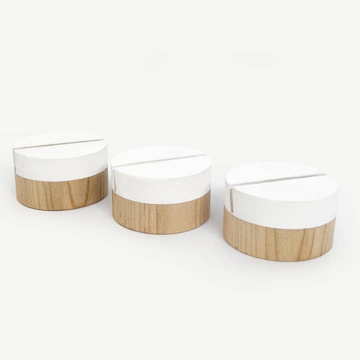 Wooden Objects Co - Wholesale Picture Frame - White Dipped Round Photo Holder1