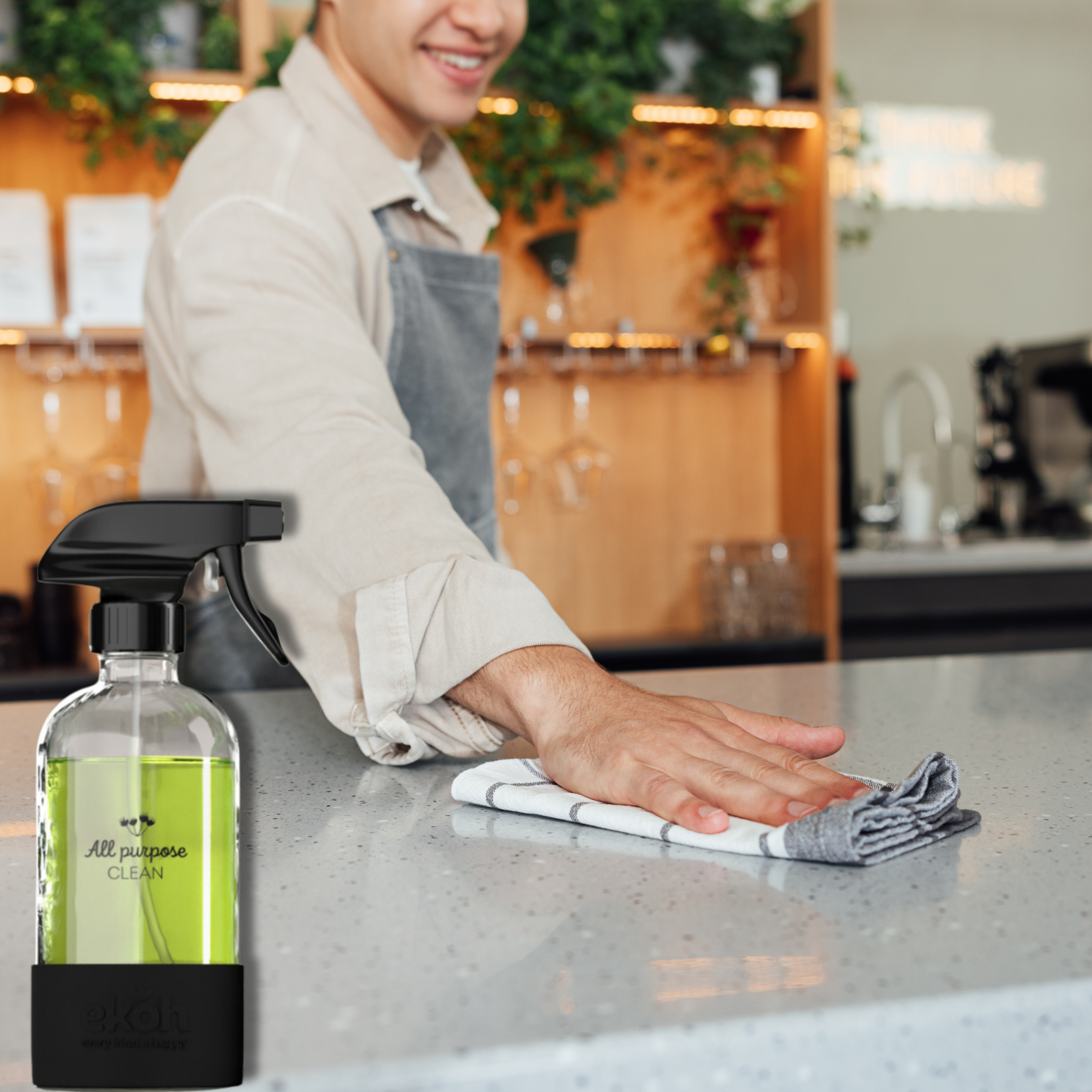 EKOH - Wholesale Soap dispenser - Clear Glass Bottles Bulk Buy Carton: 12 Sets 24  Bottles 4