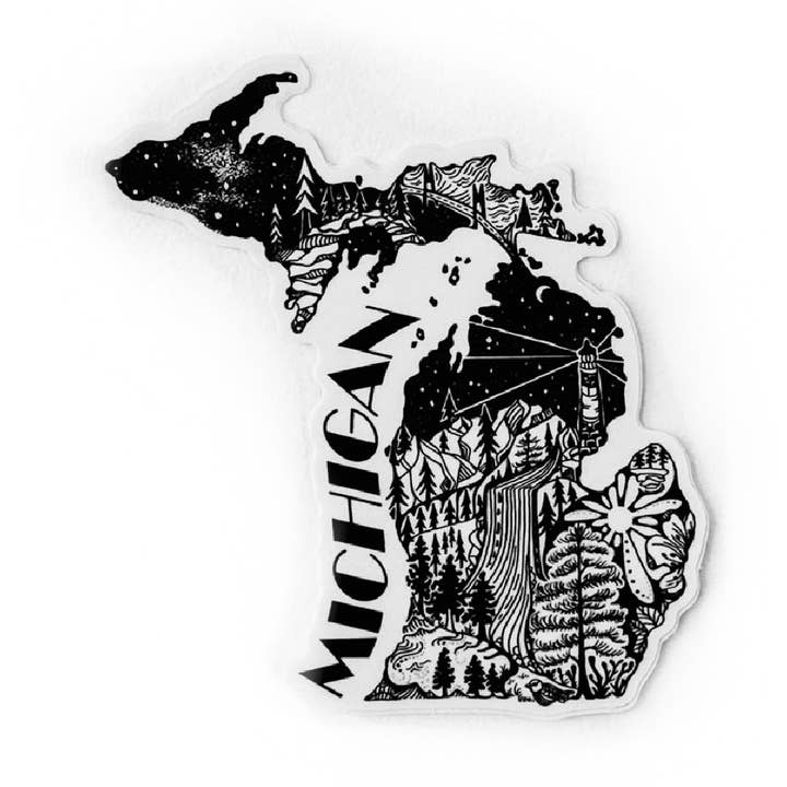 Autocollant Michigan State 4 pouces pour la vente par Wild Slice Designs
