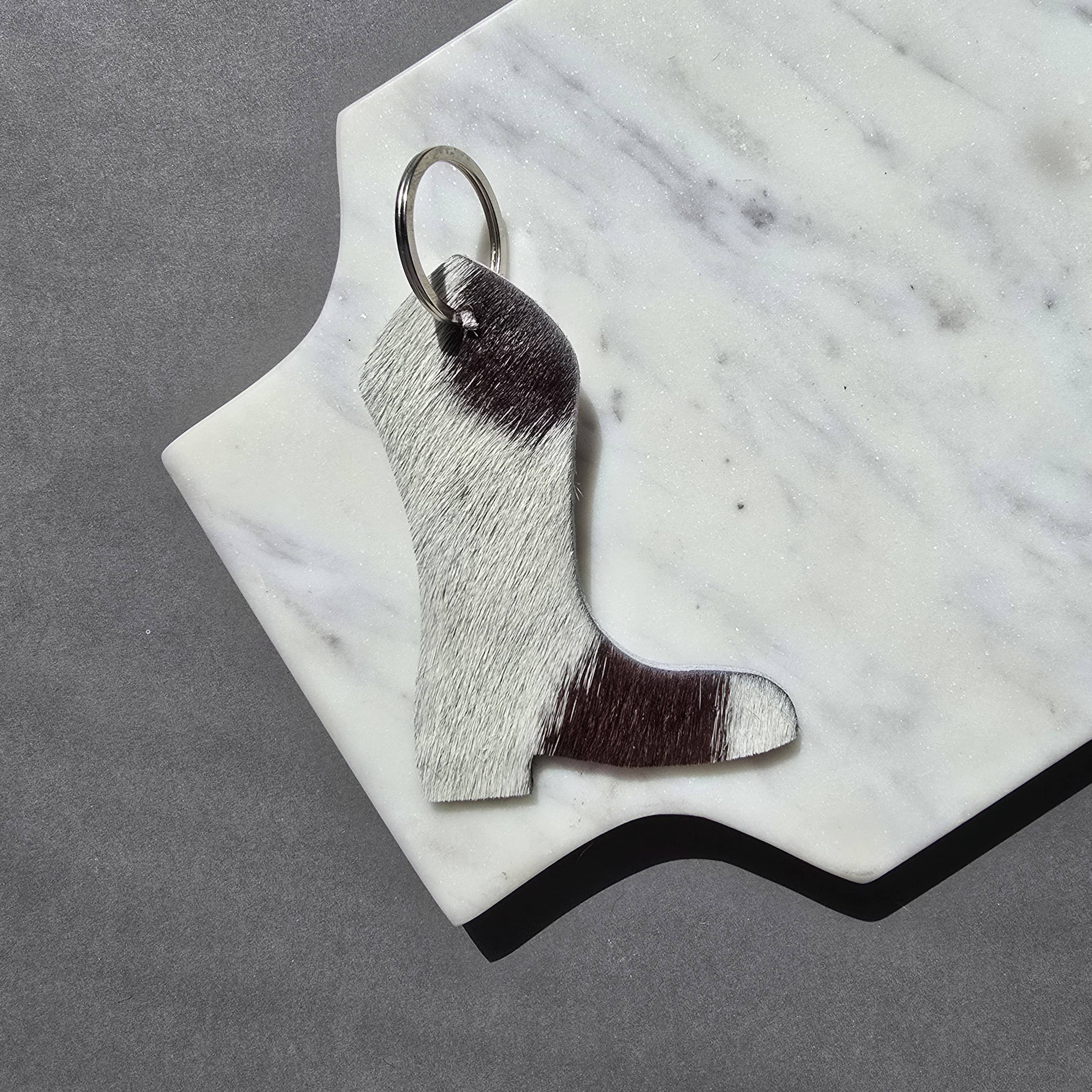 Ranchers Closet - Wholesale Keychain - Women's - 10 pcs. Genuine Cowhide Boot Keychain – Handmade Hair-On5