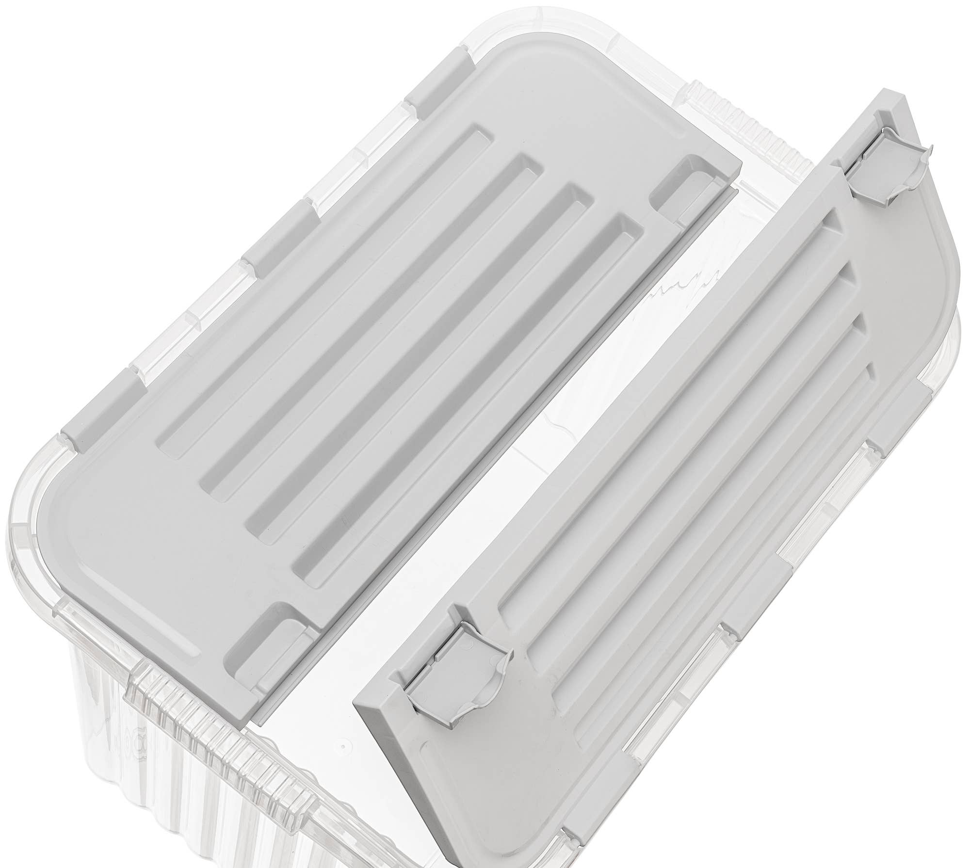 Superio Brand - Wholesale Storage Bin - Superio Hinged Lid Storage Container, Closet Organizer 50L24