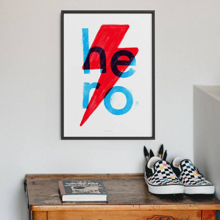 Just Cool Design - Wholesale Art Print - Hero | A4–A3 Bold Two-Color Typography Print2