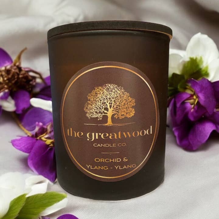 Orchid & Ylang Ylang 30cl Candle for wholesale by The Greatwood Candle Co.