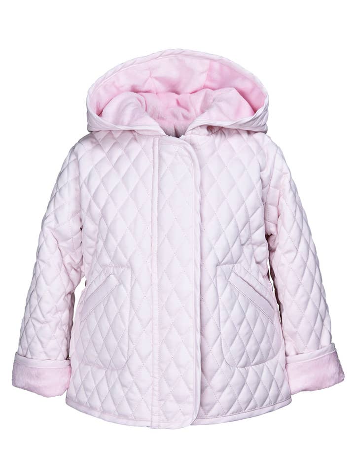 American Widgeon - Wholesale Jacket - Kids - Widgeon Girls Hooded Quilted Barn Jacket Faux Fur 3736