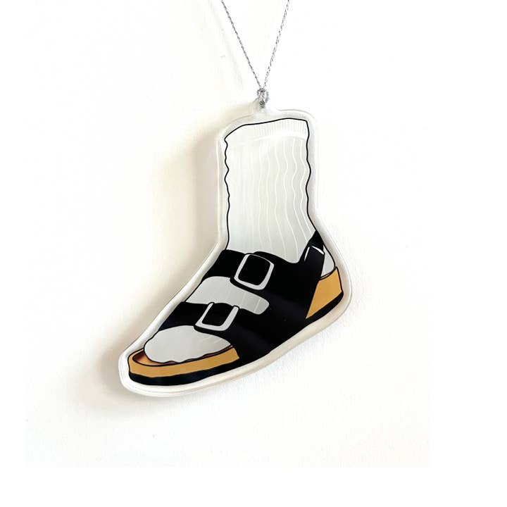 Socks and Sandals Birkenstocks Christmas Ornament for wholesale by Drawn Goods