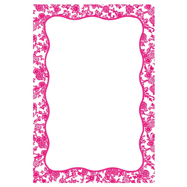 Bloc-notes Chinoiserie Rose (4,25" x 6,25") | 75 Feuilles pour la vente par Lucy Grymes Designs