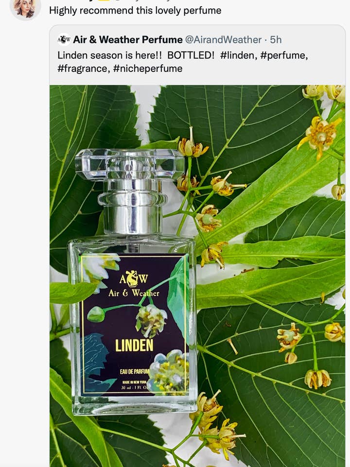 Air & Weather's Linden Perfume for wholesale by Air & Weather Perfume