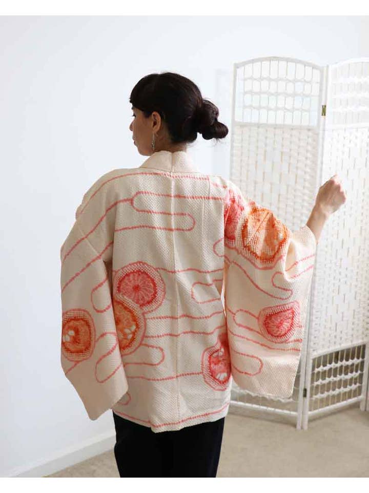 KimonoZen – wholesale Kimono – Women's – Maru Kimono Shibori Jacket3