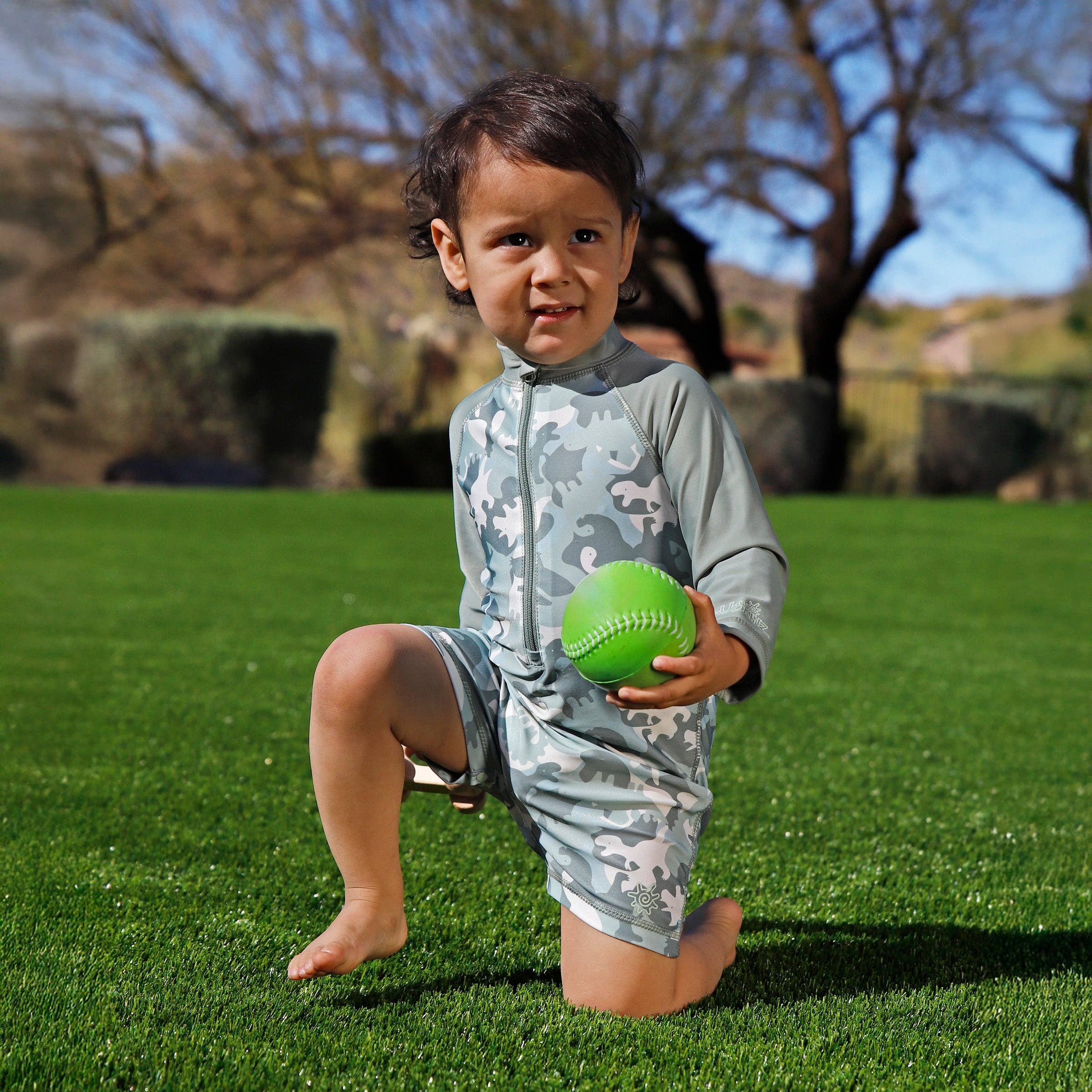 UV Skinz - Wholesale One Piece Swimsuit - Baby - Baby Boy's Long Sleeve Swim Romper12