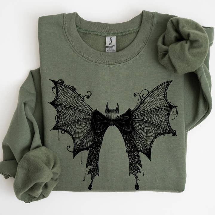 Halloween-fladdermus, spets, gotisk gotisk modehäxtröja för wholesale av Refinery Number One LLC