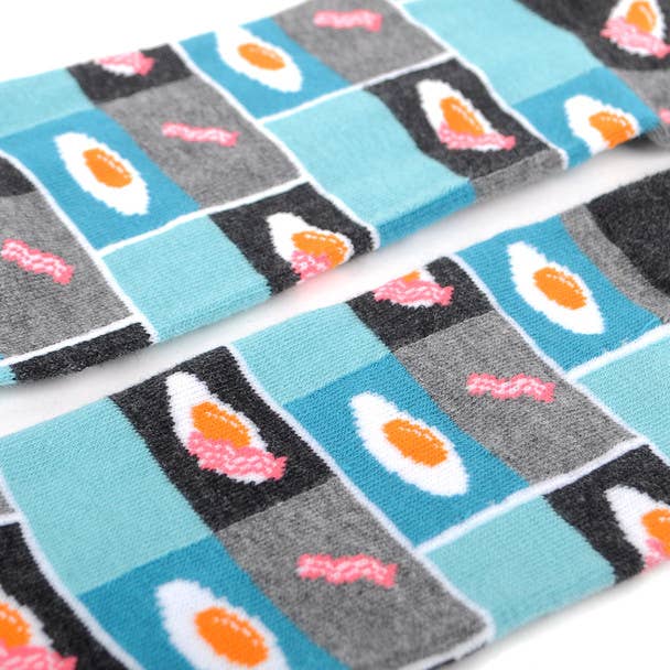 Selini New York - Wholesale Socks - Men's - Men's Bacon & Egg Novelty Socks