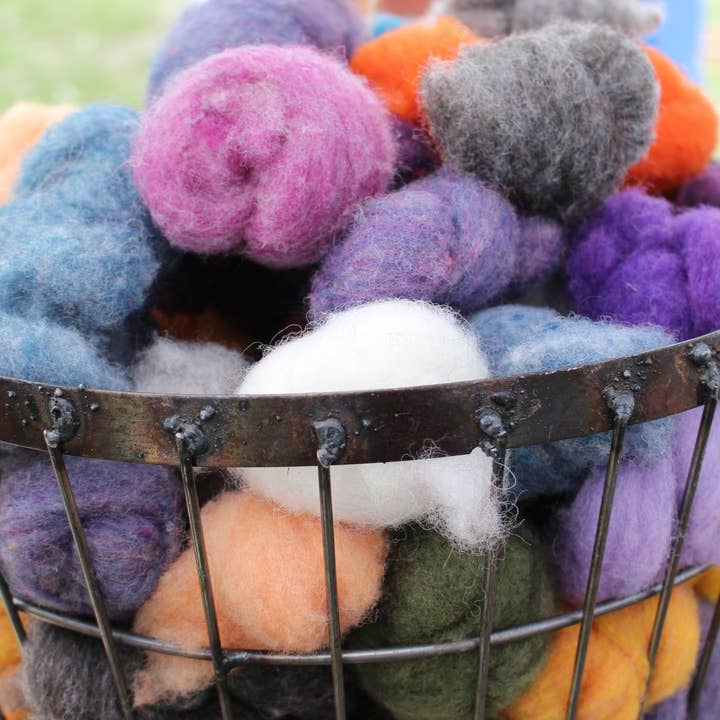 The General Bean - Wholesale Craft Supplies - Bulk Needle Felting Wool- FREE SHIP- Random Mix 5 gram bits2