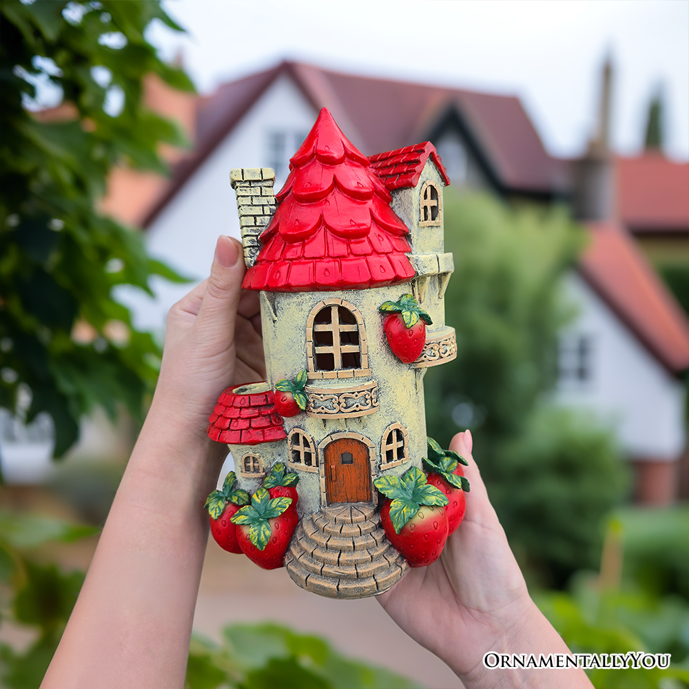 OrnamentallyYou - Wholesale Outdoor Ornament/Decor - Solar Powered Strawberry Fairy Home Garden Statue5