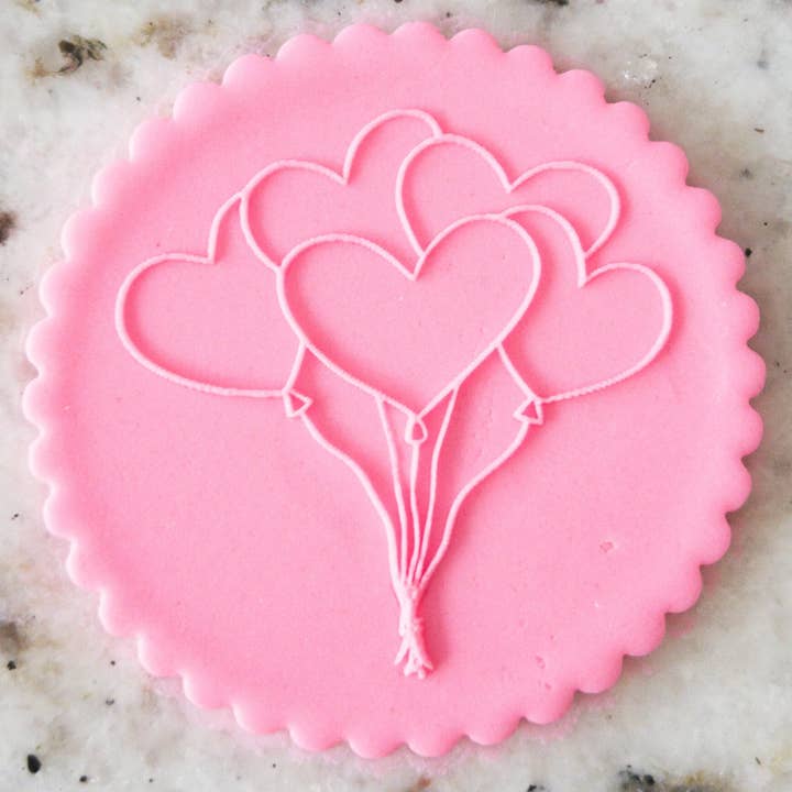 Balões Coração Bunch PopUp Embosser Bolacha Biscuit Selo Namorados Dia dos Namorados por atacado de Cut Bake Stamp