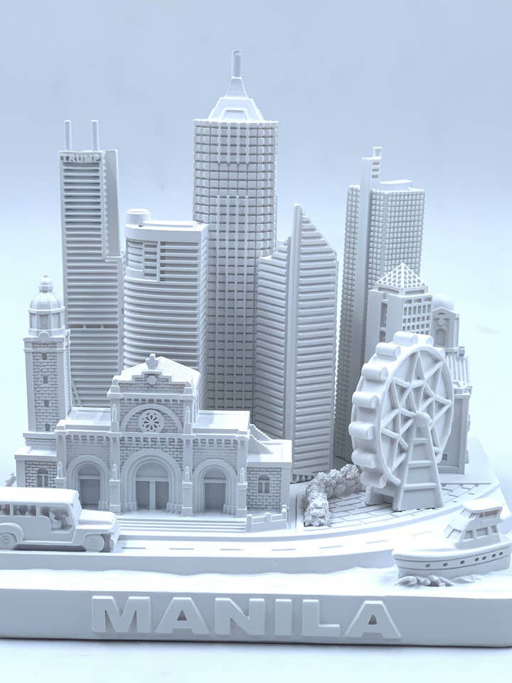 4,5" Statue-Manila Skyline Mattweiß. für den Großhandel von ZIZO USA INC