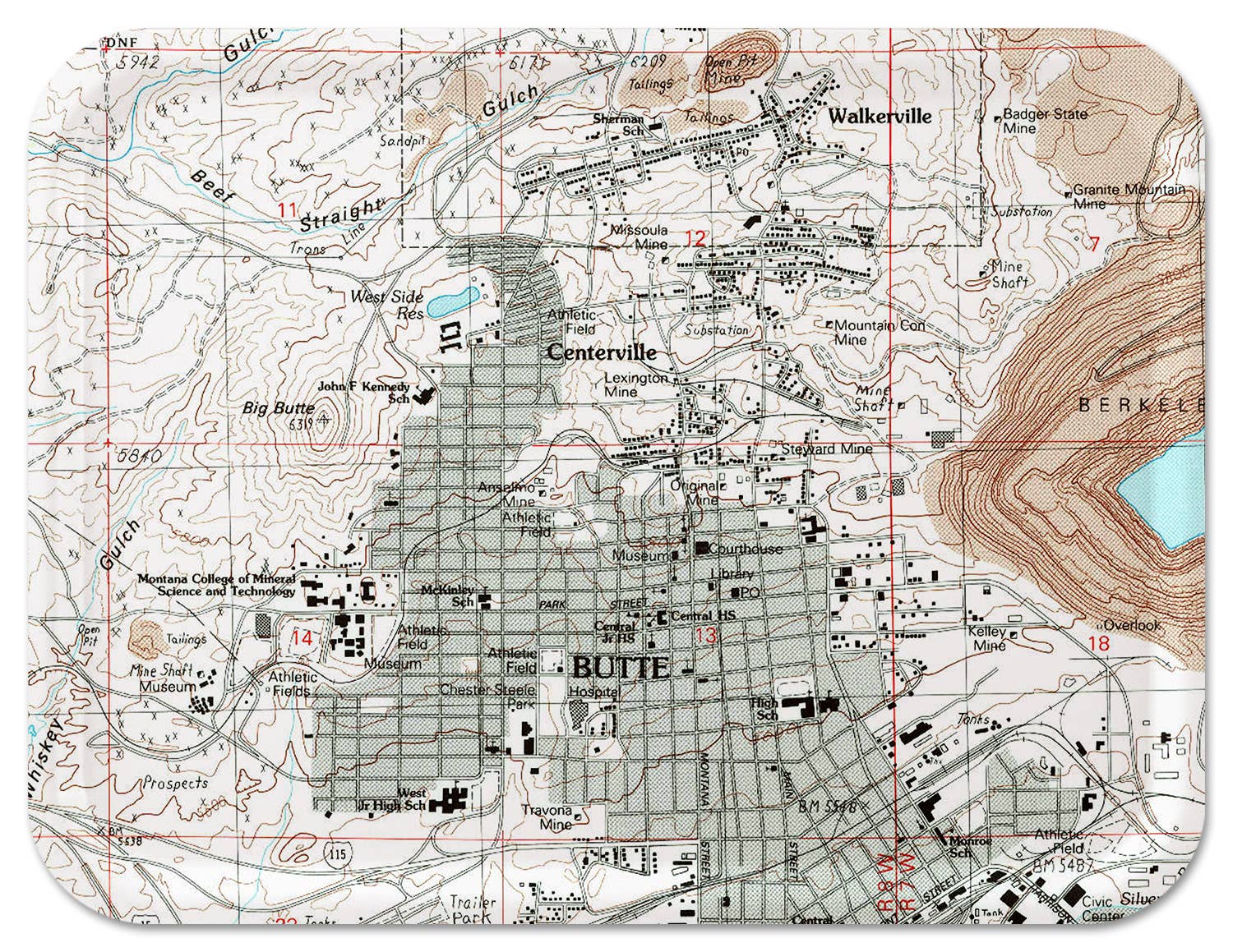 Trays4Us - Wholesale Serving Tray - Custom Serving Tray - Topographic Map - Any US Location8