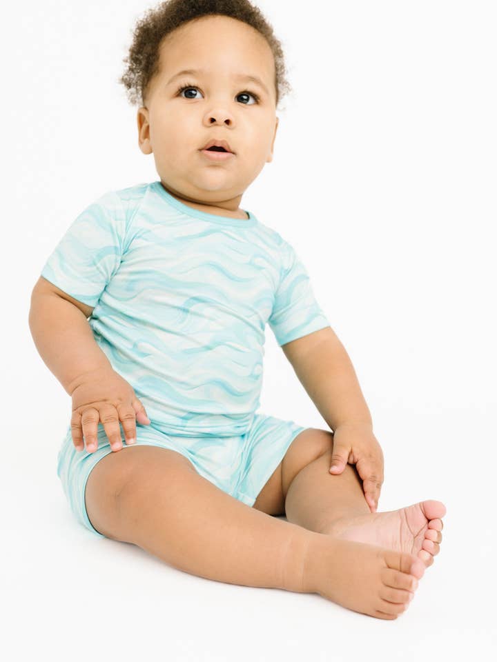 Little One Shop - Wholesale Clothing Set - Baby - Ocean Breeze Bamboo Shorts Set