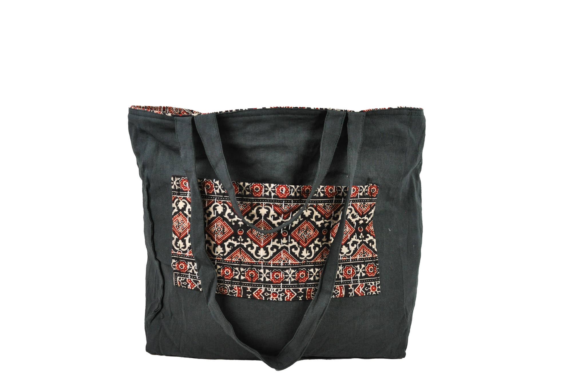 Zumki - Wholesale Tote Bag - Women's - Reversible Kantha Cotton Shopping Shoulder Tote Bag13