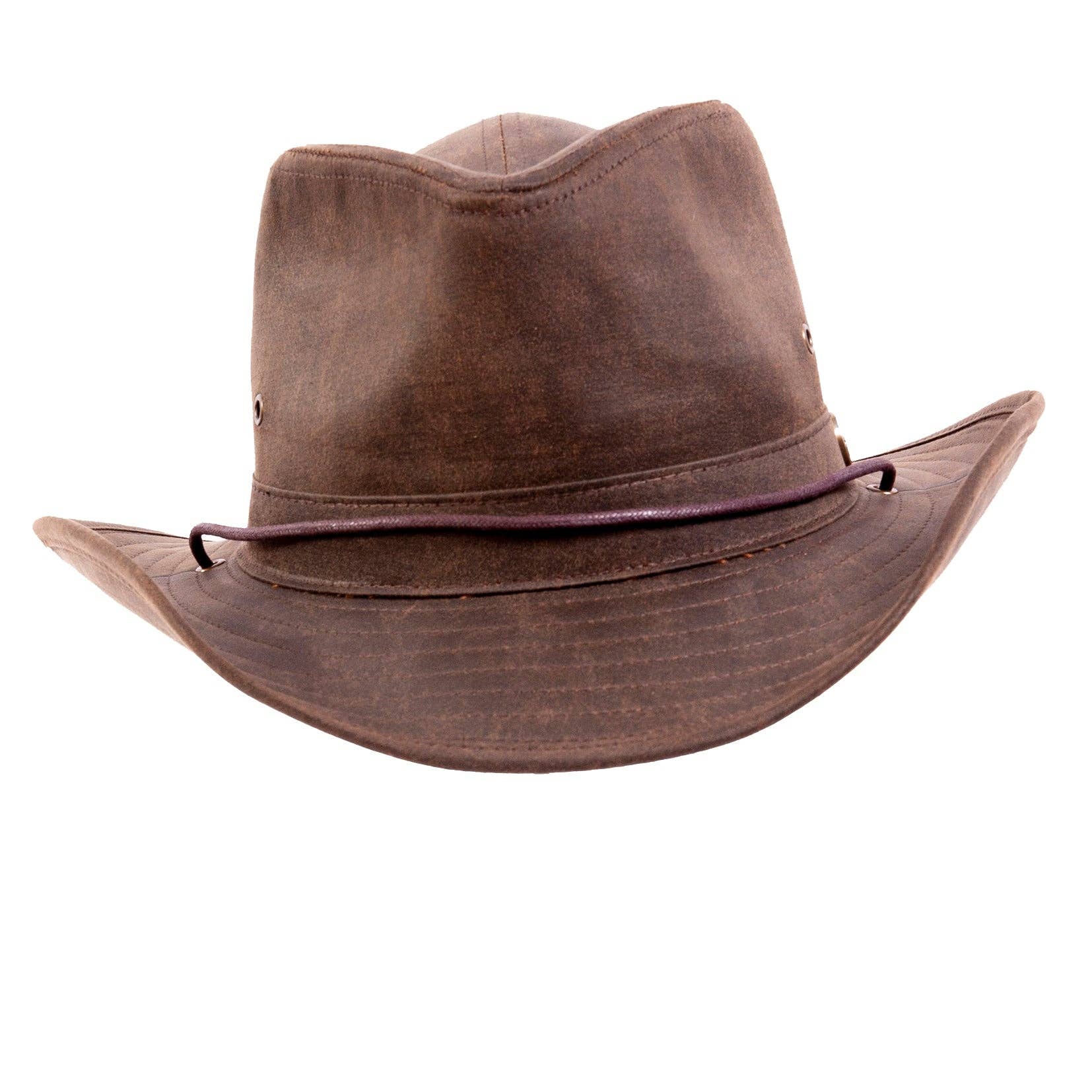 Marron Chapeau Western Usé Outback - Style Irwin en vente sur Faire1