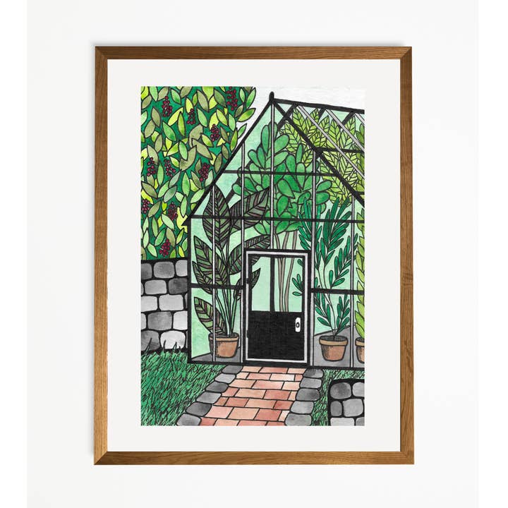 Greenhouse Art Print for wholesale by E R Kess Designs