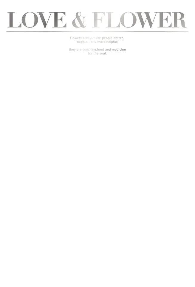 Elegant Design Supply - Wholesale Flat Wrap - Love and Flower Gold Foil Waterproof Flower Wrapping Paper (10 sheets/bag)10