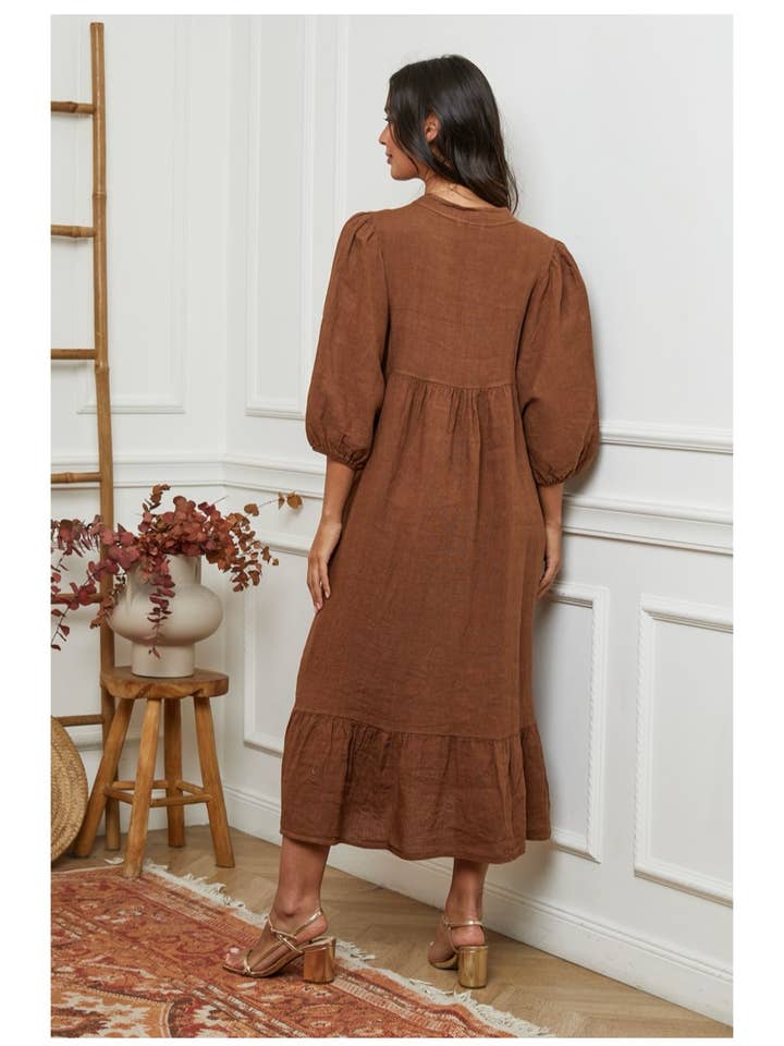 LÉA & LUC - Wholesale Dress – Women's - 100% linen dress REF. 110949