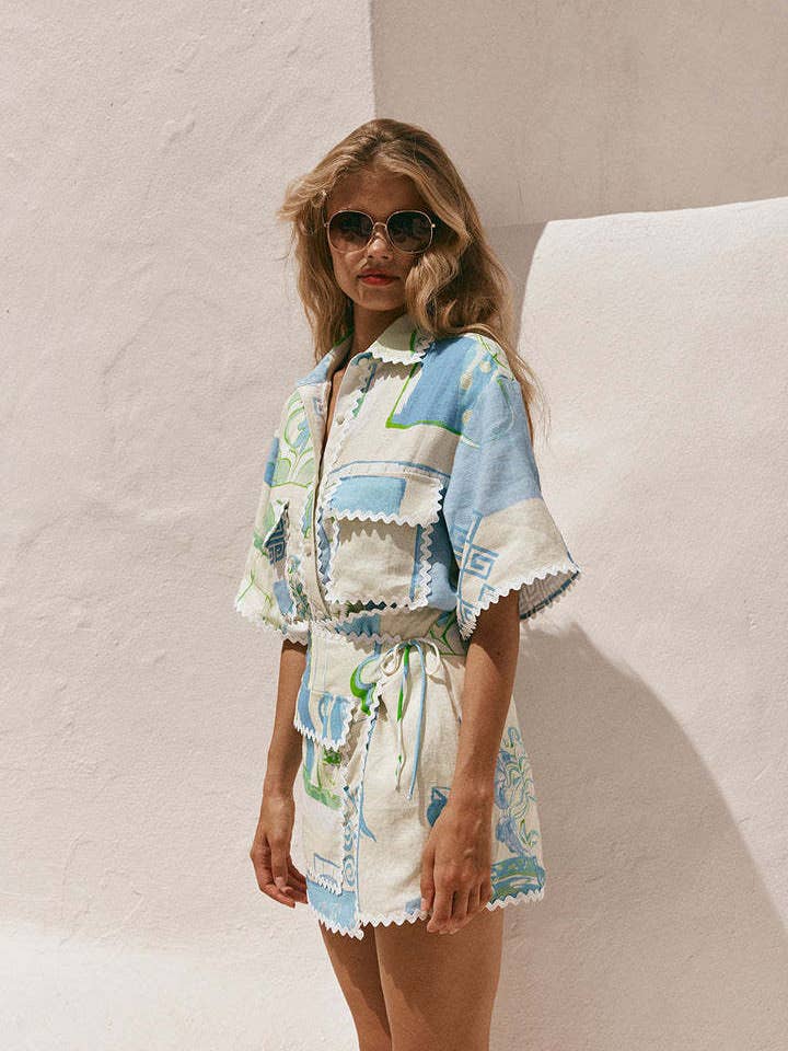 Pattern Boho Lace Print Fashion Set 2026 Global Style for wholesale on Faire2