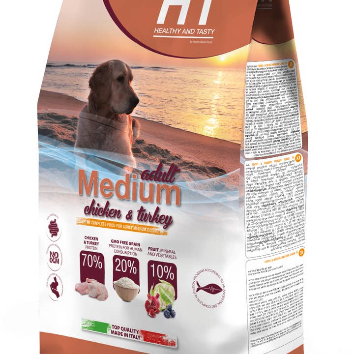 Cennamo - Wholesale Pet Food - Dog - HT DOG MEDIUM ADULT CHICKEN AND TURKEY 3KG - 4pcs