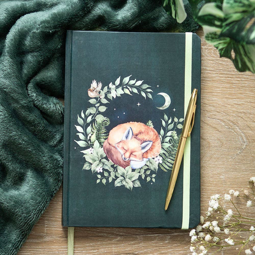 Something Different Wholesale - Wholesale Notebook - Green Sleeping Fox A5 Notebook0