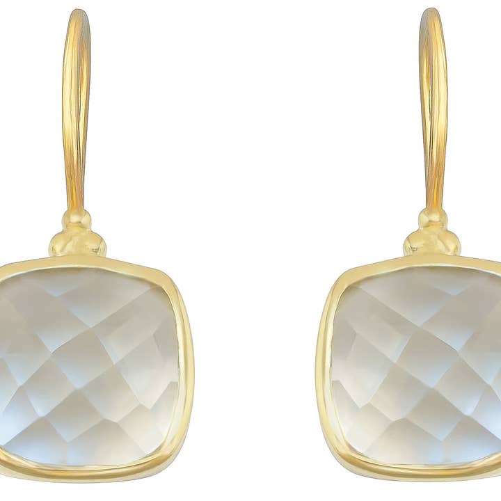 Anais groene amethist oorbellen voor wholesale door POMEGRANATE