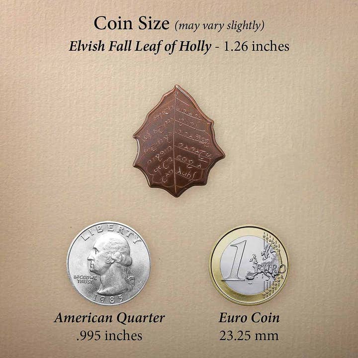 Shire Post Mint - Wholesale Keepsake Coin/Token - Elvish Fall Leaf of Holly