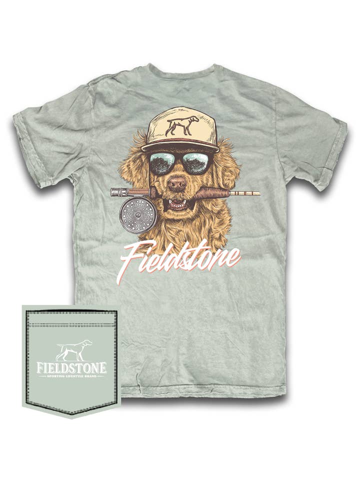 Fieldstone - Sporting Lifestyle Brand - Wholesale Screen Printed T-Shirt - Men's - Retriever Reel - Bay (689)