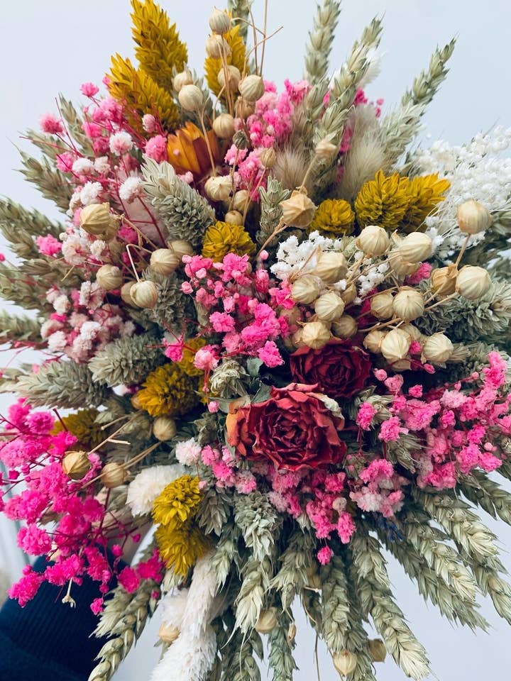 GIFT FOR HER Scented Summer Bouquet / Wedding bouquet/ Dried Flower Bouquet/ Wildflower Bouquet/ Dried flower arrangement / Bridal Bouquet for wholesale by DemiVi Style