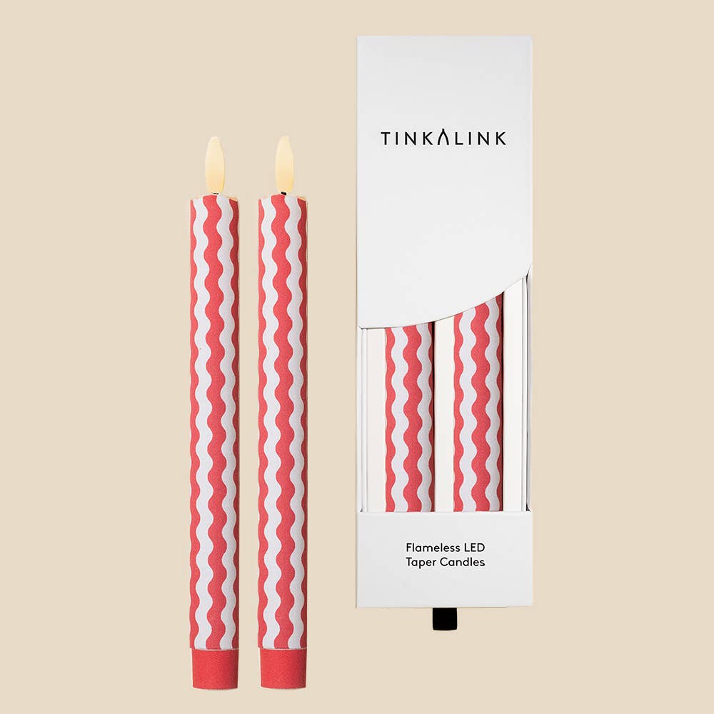TINKALINK – wholesale Flameless candle –  Lip Line Rick Rack Flameless LED Wax Candles 1