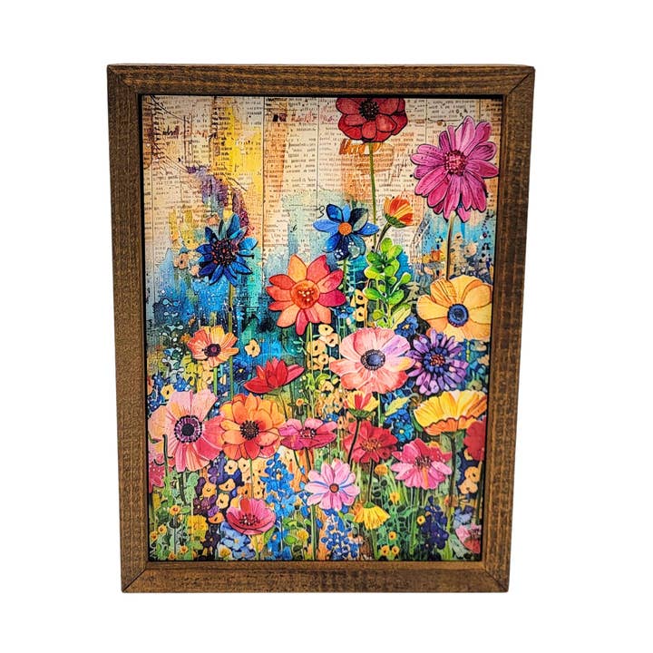 Field of Wild Flowers Abstract Home Accents - Spring Decor for wholesale by Home Accents By Driftless