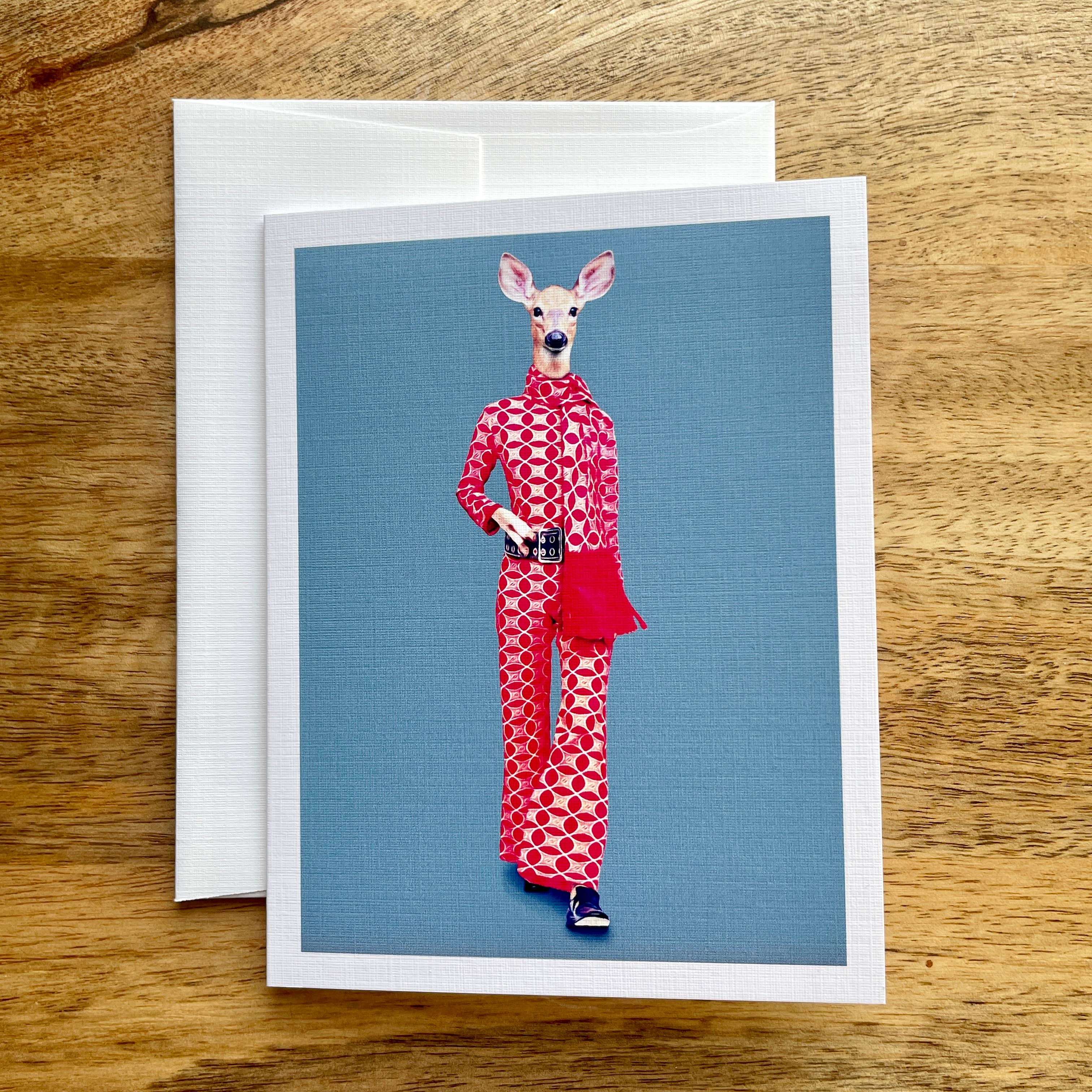 Colossal Sanders – wholesale Vardagliga hälsningskort – Lady Animals in Clothes 5-korts pack6