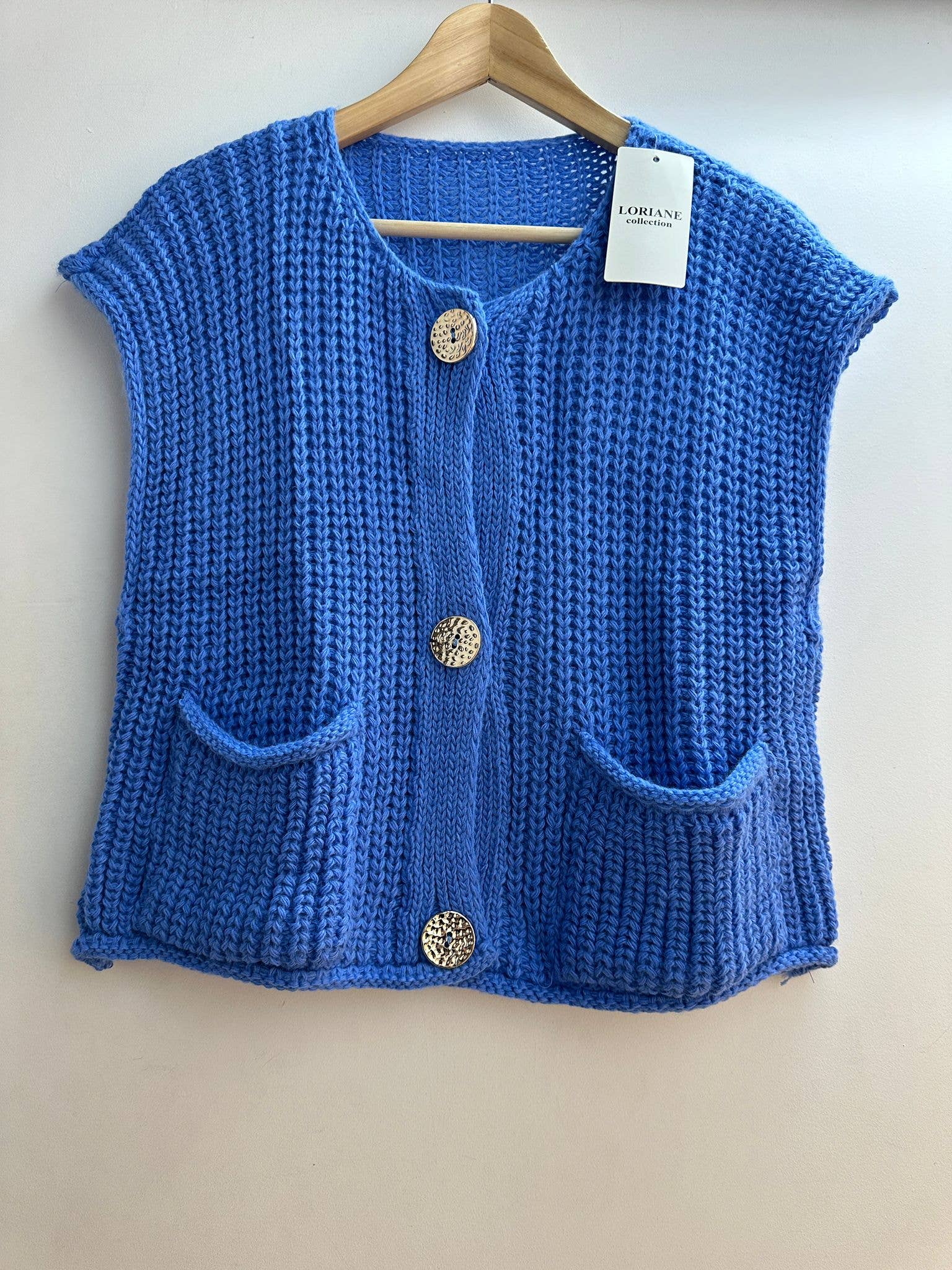 LORIANE - Wholesale Knit Sweater - Women's - 145B  Knit vest/cardigan one size10