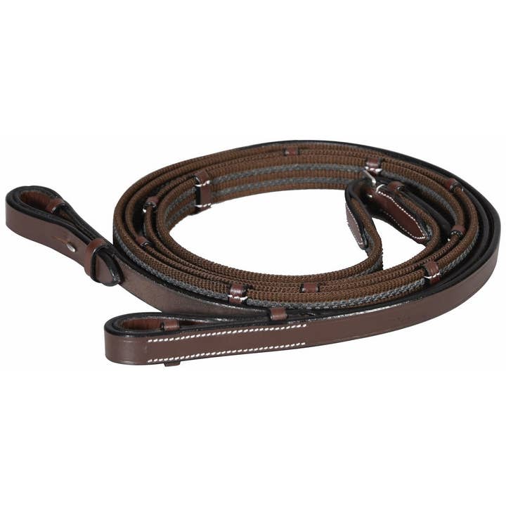 JPC Equestrian - Wholesale Horseback Riding Gear - Henri de Rivel Pro Rubber Lined Web Reins