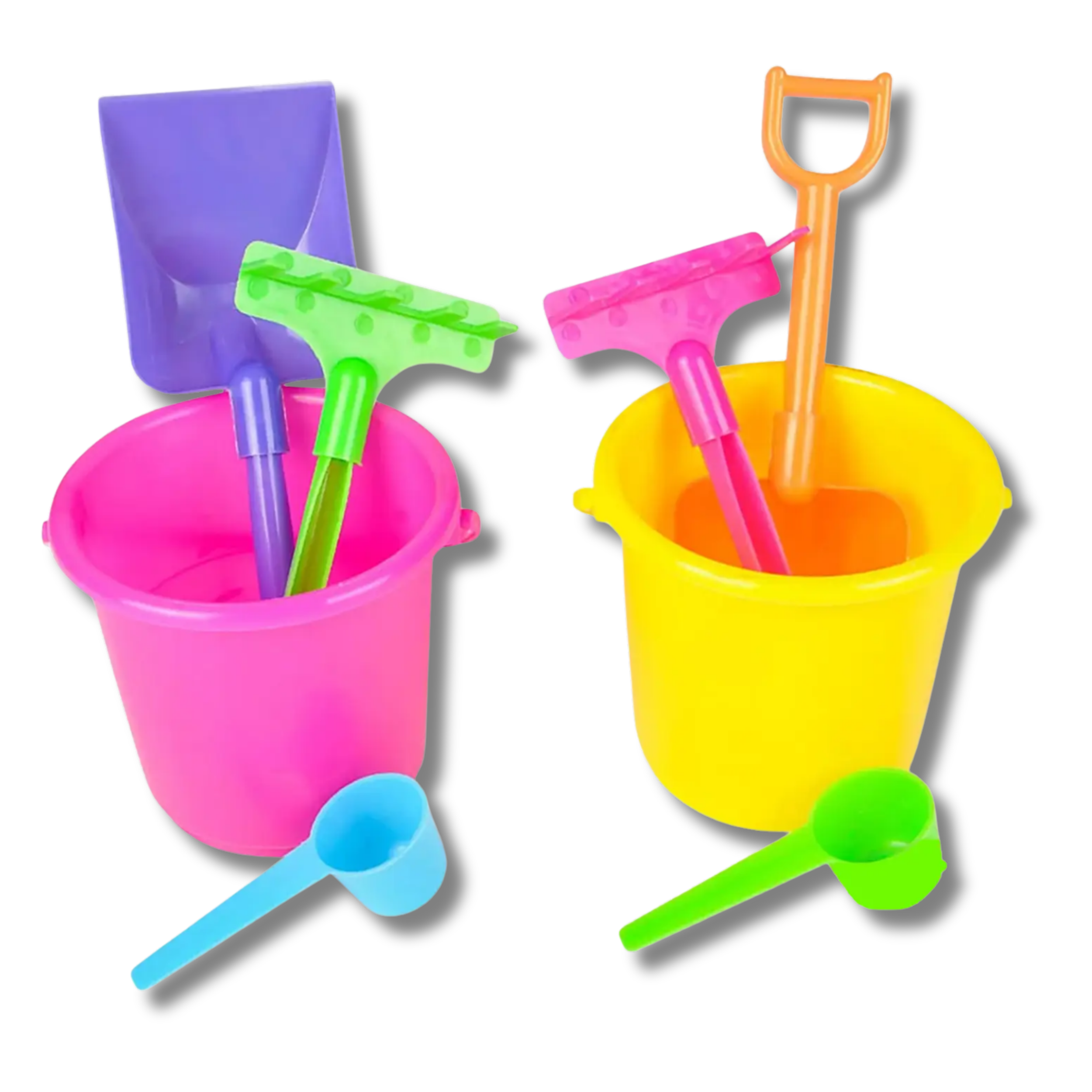 JSBlueRidge Toys - Vente Jouet de plage/piscine - Enfant et bébé - Ensemble de jeu de plage en plastique arc-en-ciel de 4 pièces2